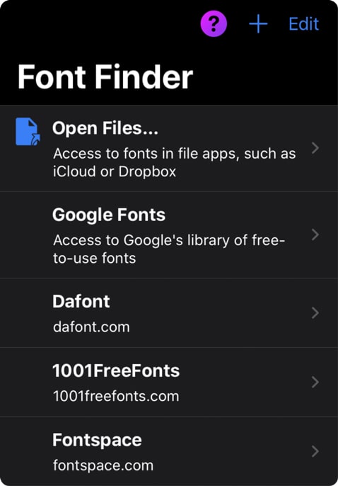 Possibilities for font download in iFont