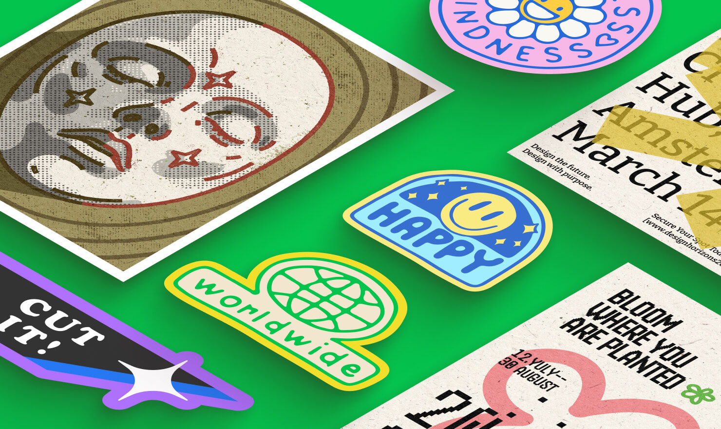 Different digital products created in the Amadine app for Etsy.