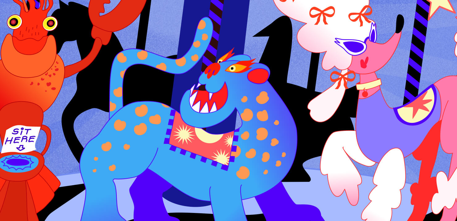 The illustration created in the Amadine used as a printable art.