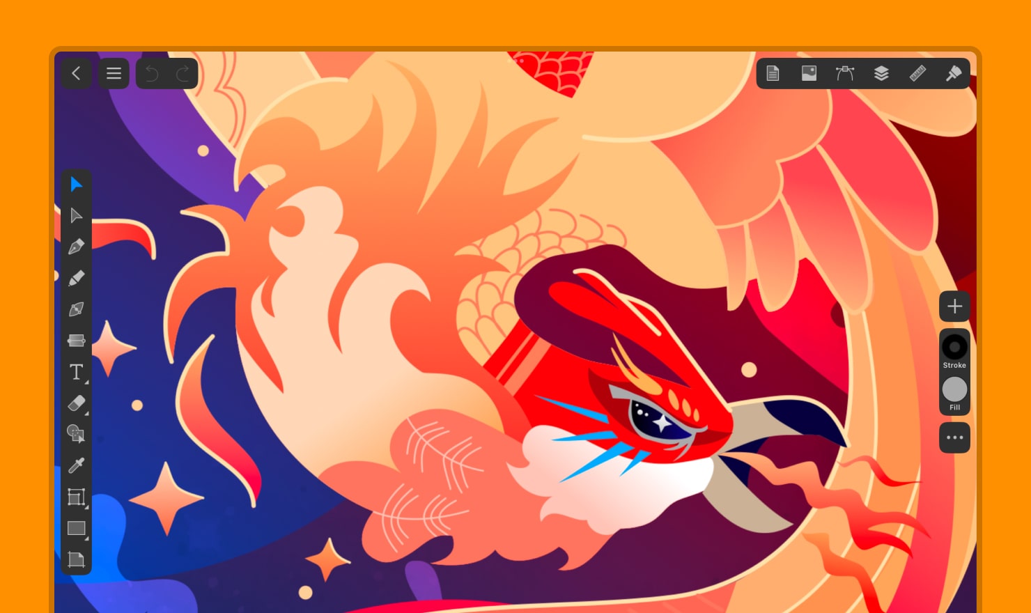 A vector illustration created in Amadine.