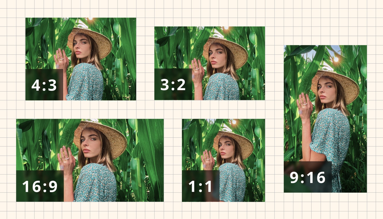 Most common aspect ratio examples.