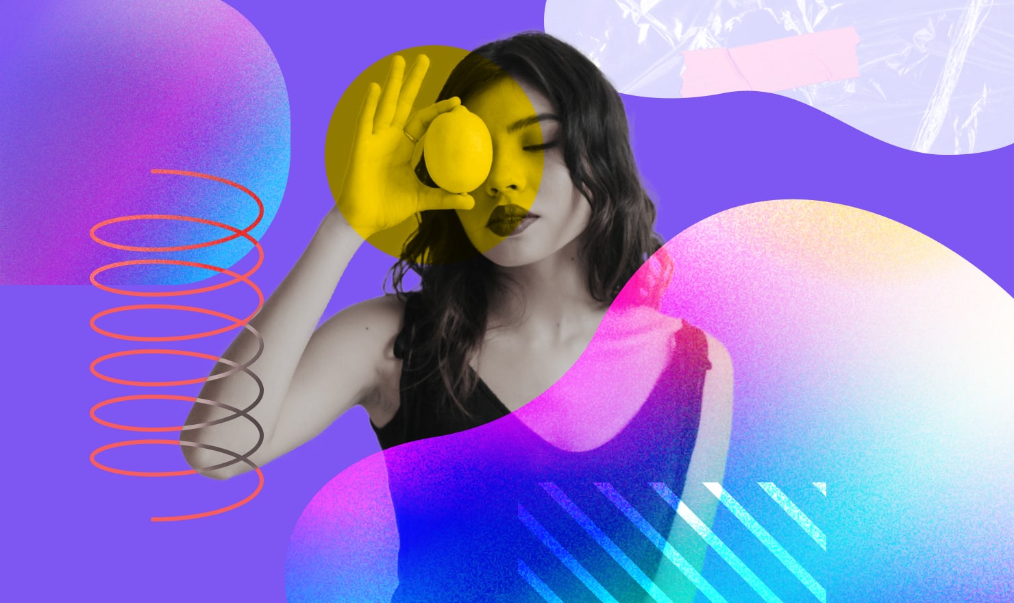 A design with different blend modes used in the Amadine app.