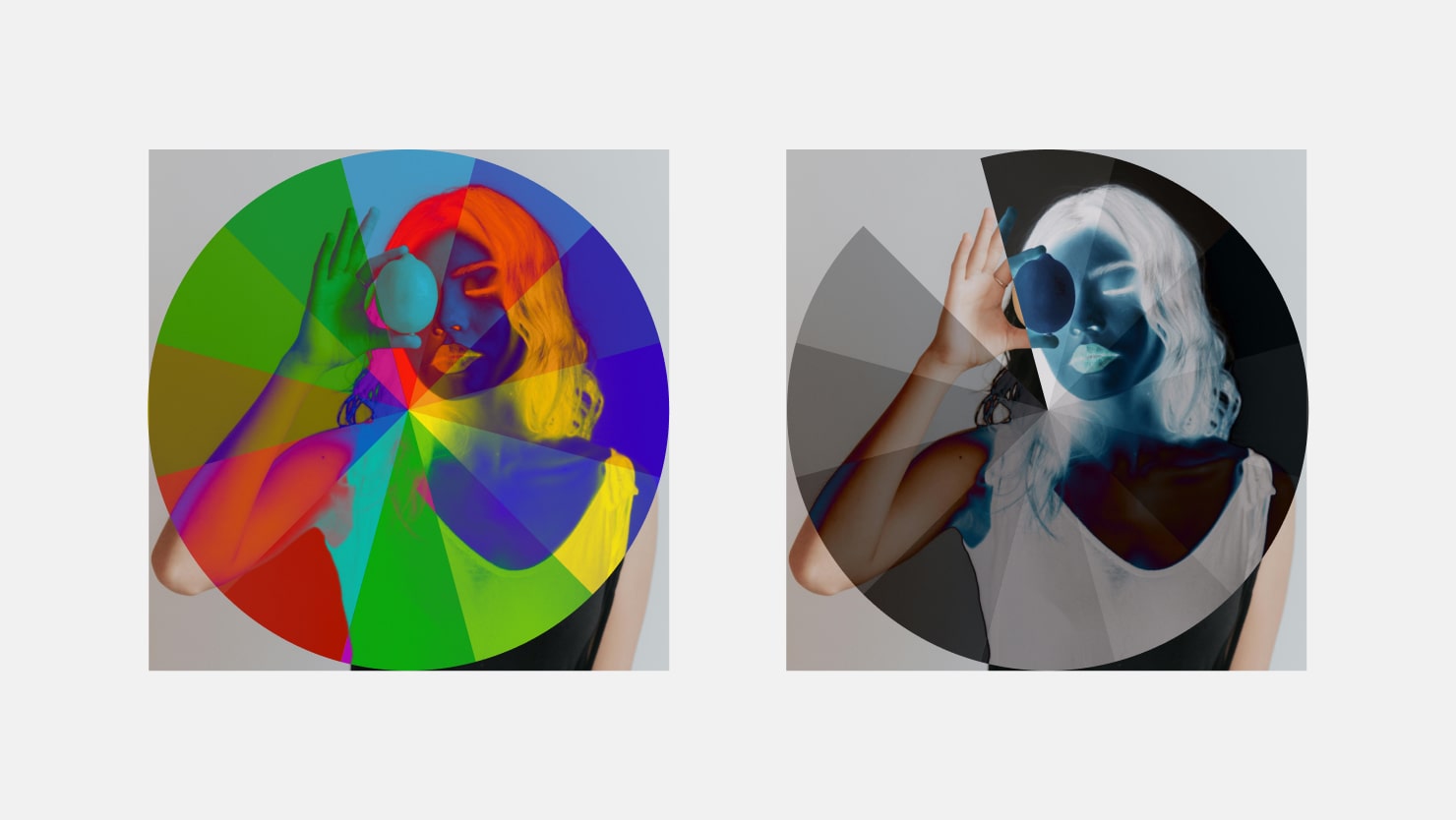 Difference blend mode used in the Amadine app.