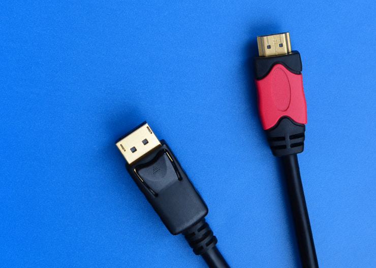 HDMI and DisplayPort cables to connect your monitor.
