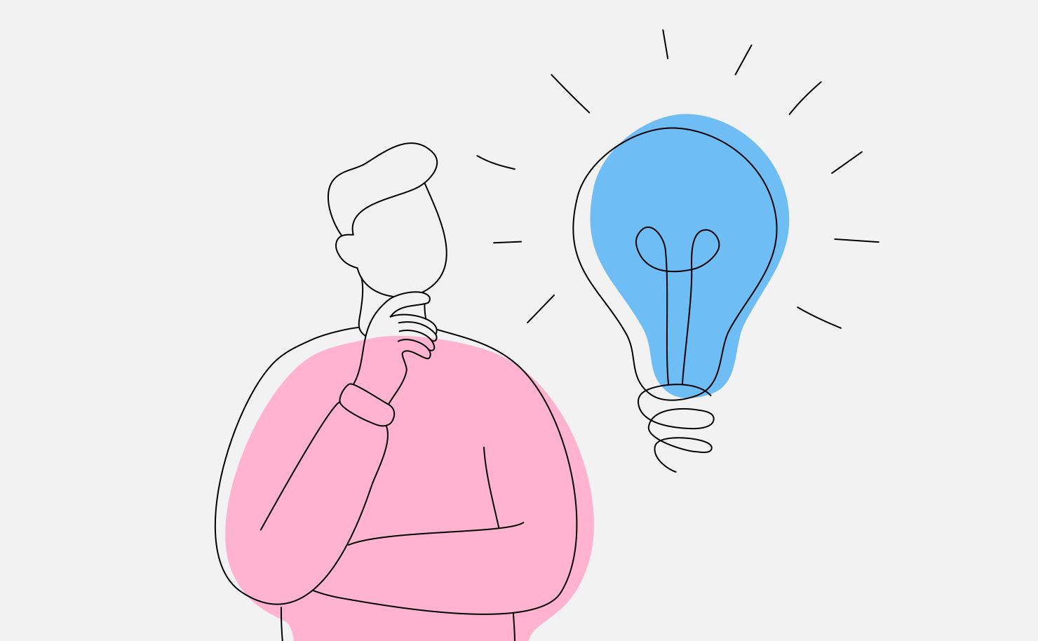 Illustration zur Verdeutlichung der konzeptuellen Idee einer grafischen Komposition.