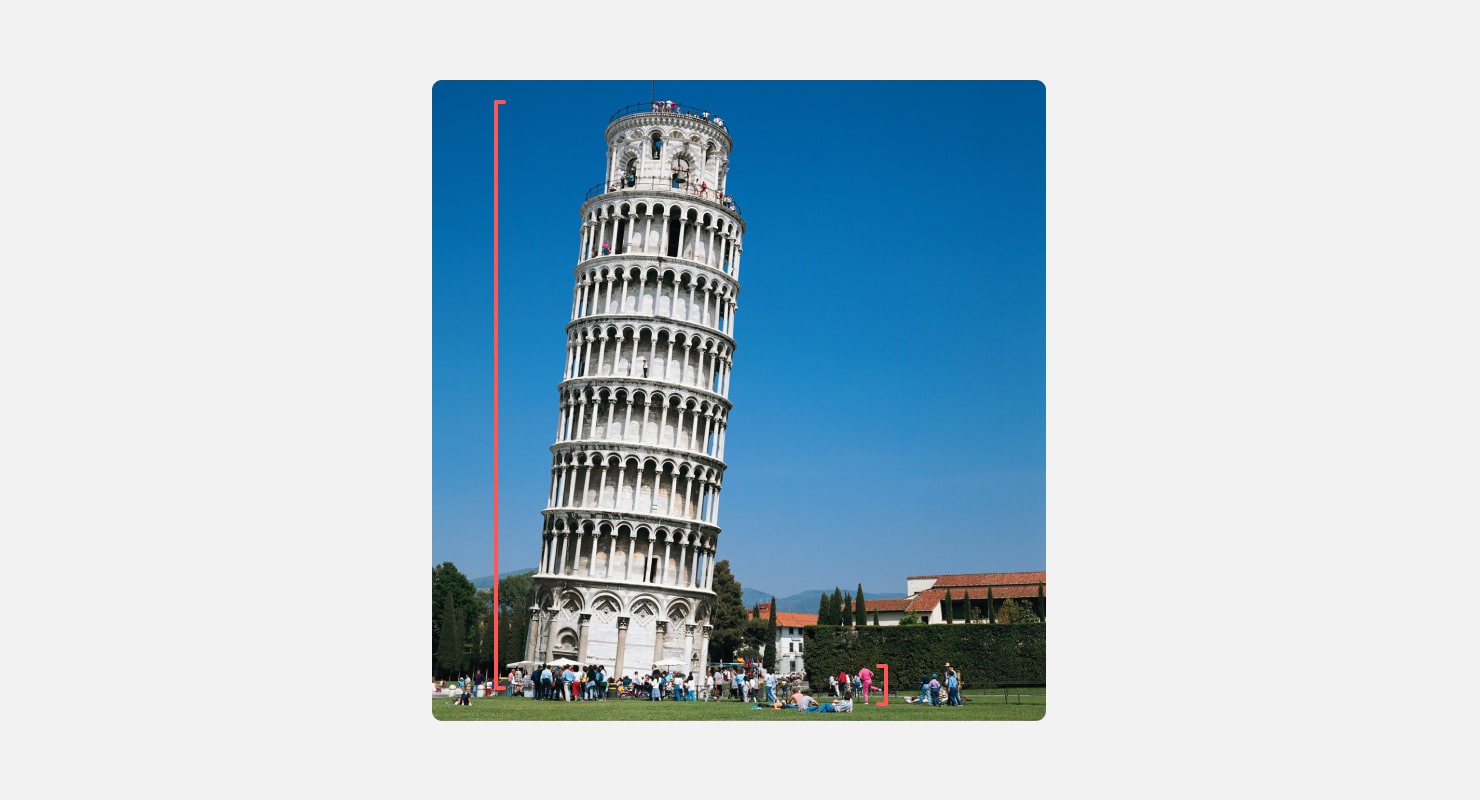 Relativität der Größe in der Komposition.