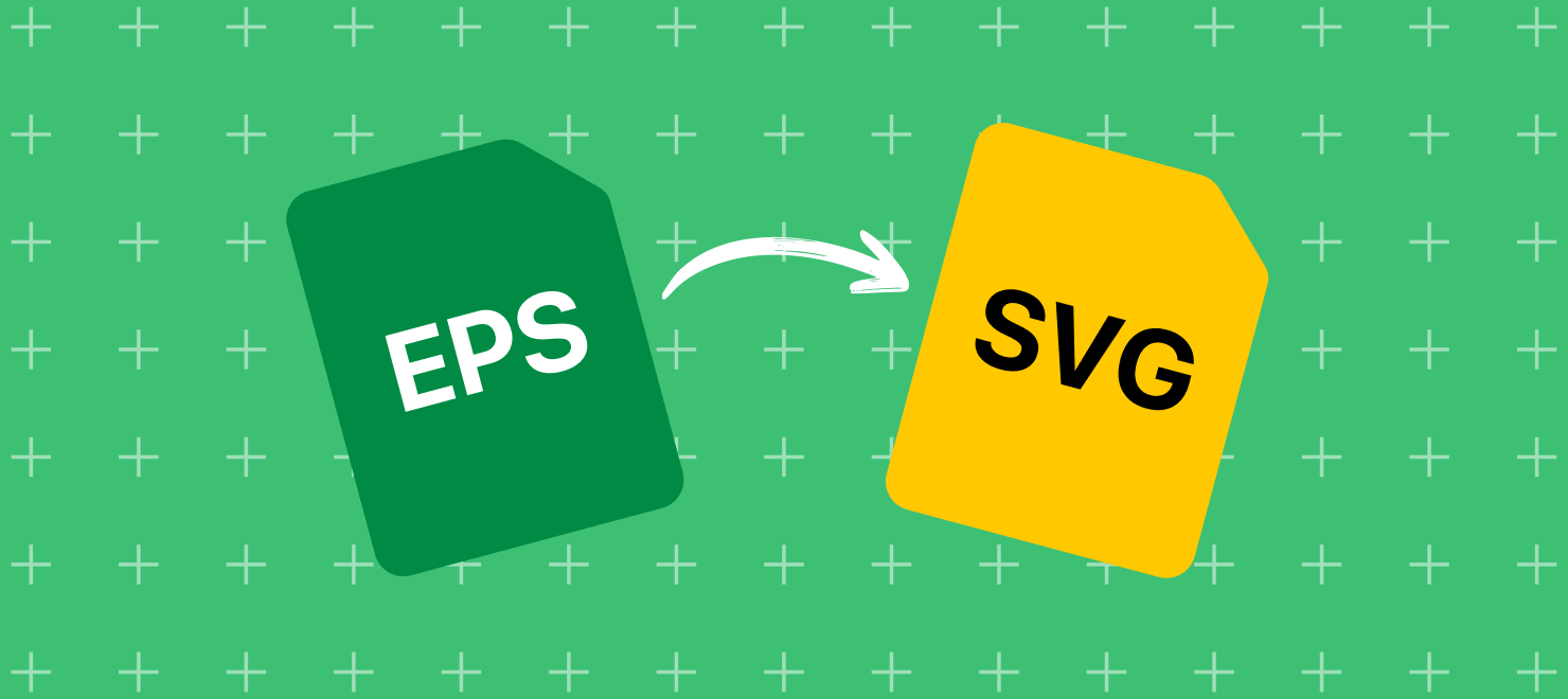Illustration demonstrating converting an EPS file into a SVG one.