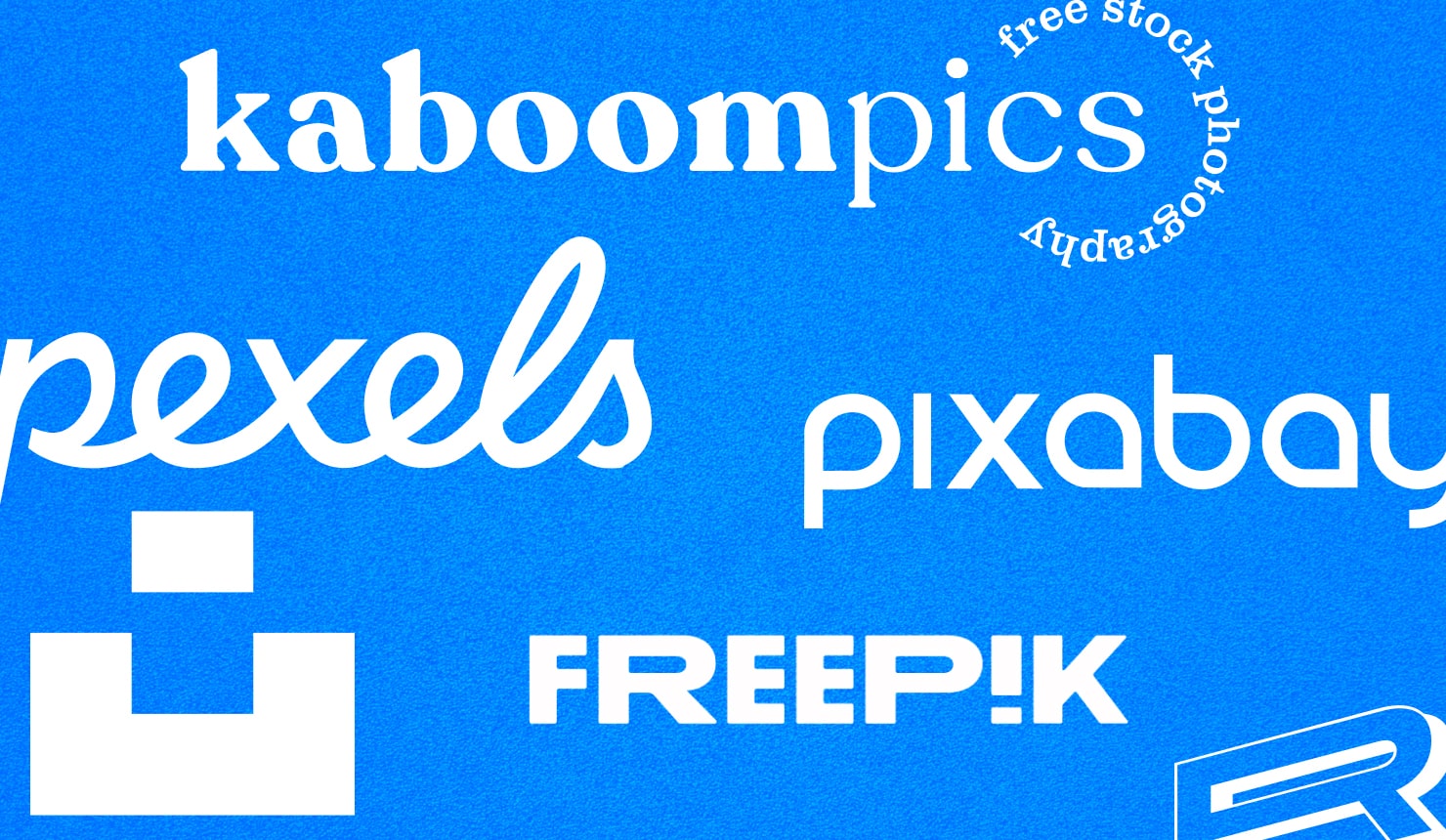 The illustration with the free image stocks’ names.