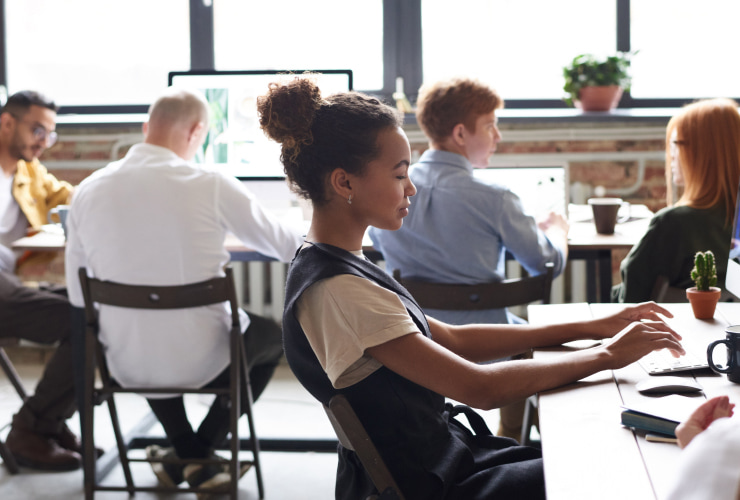 Picture of a graphic designer during Live and Learn stage