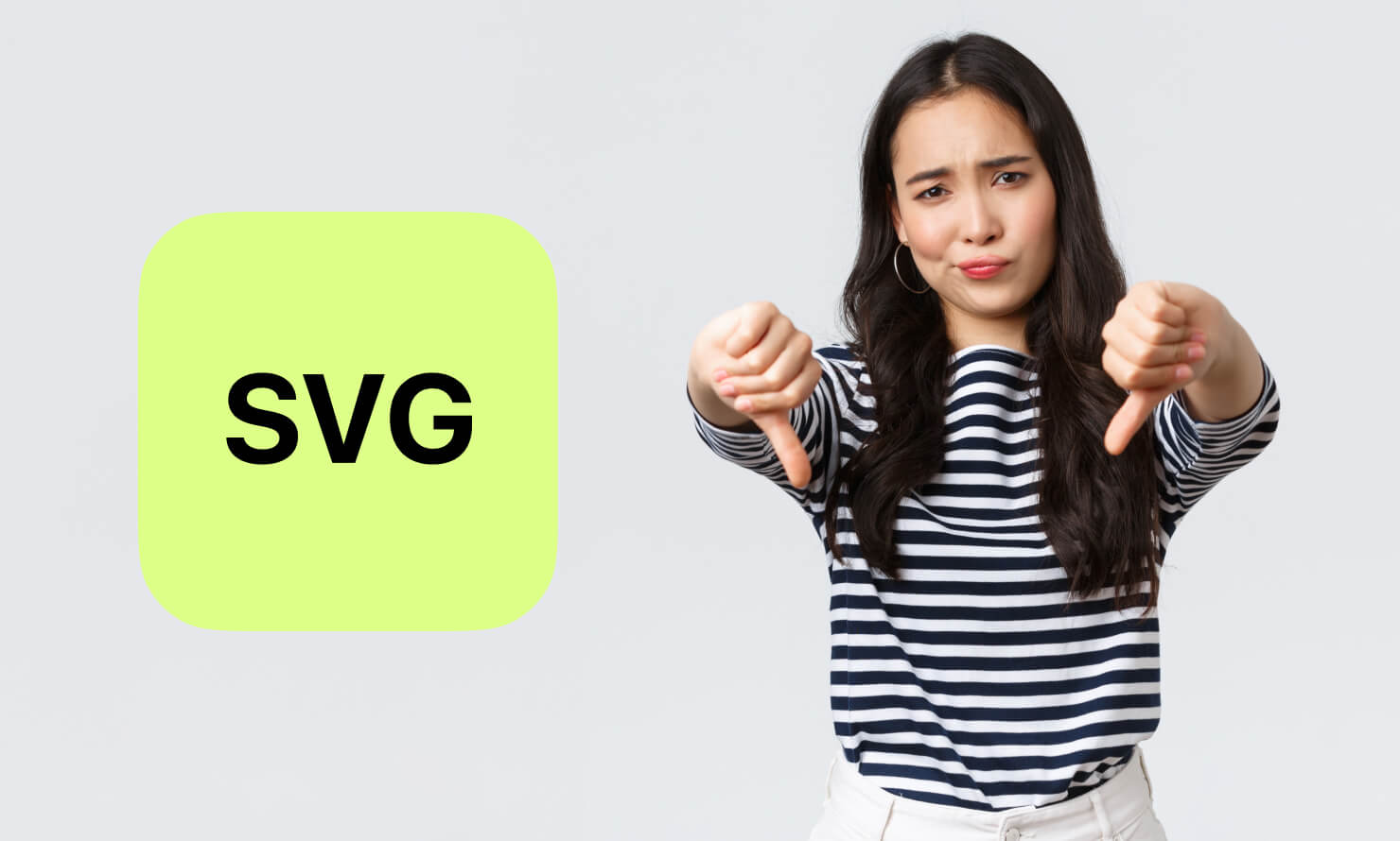 A user unhappy with SVG disadvantages.