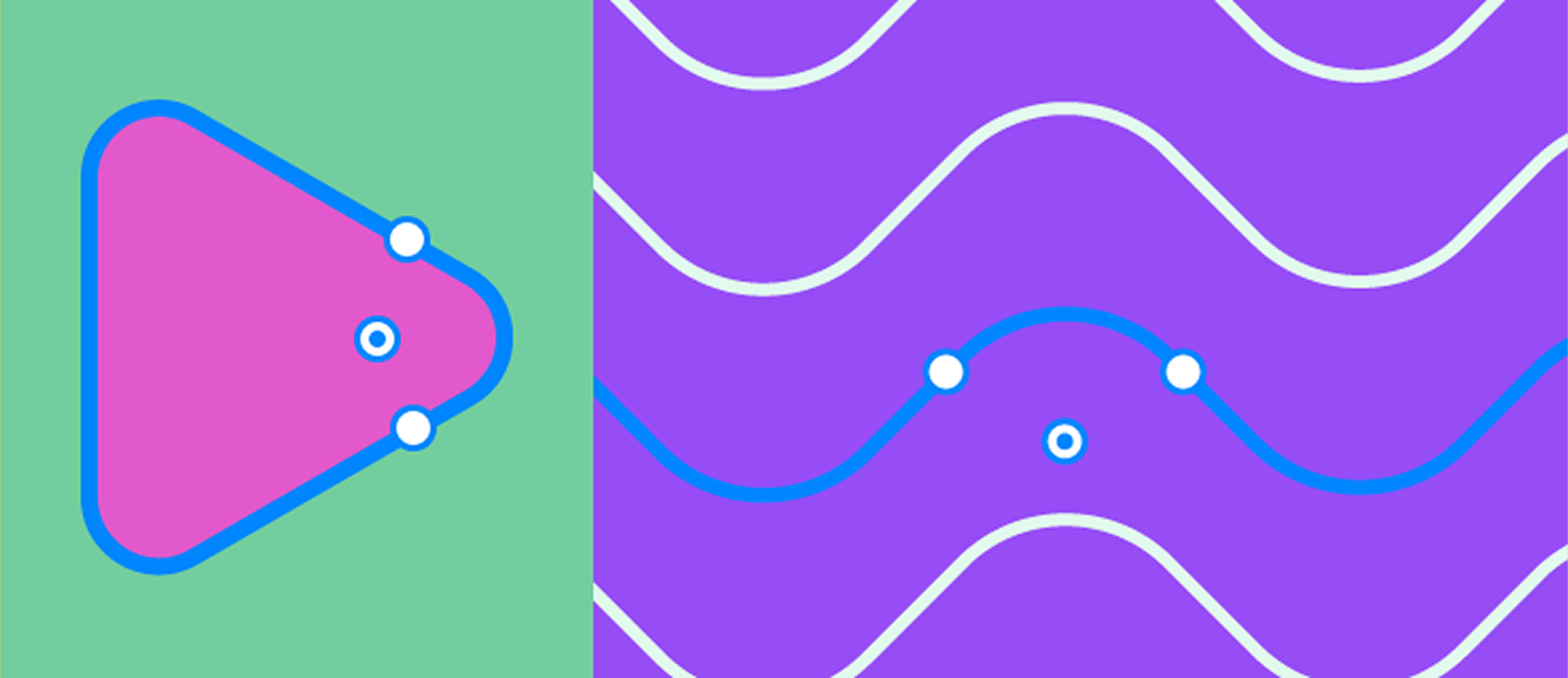 Examples of the Rounded Corners feature use in the Amadine app.