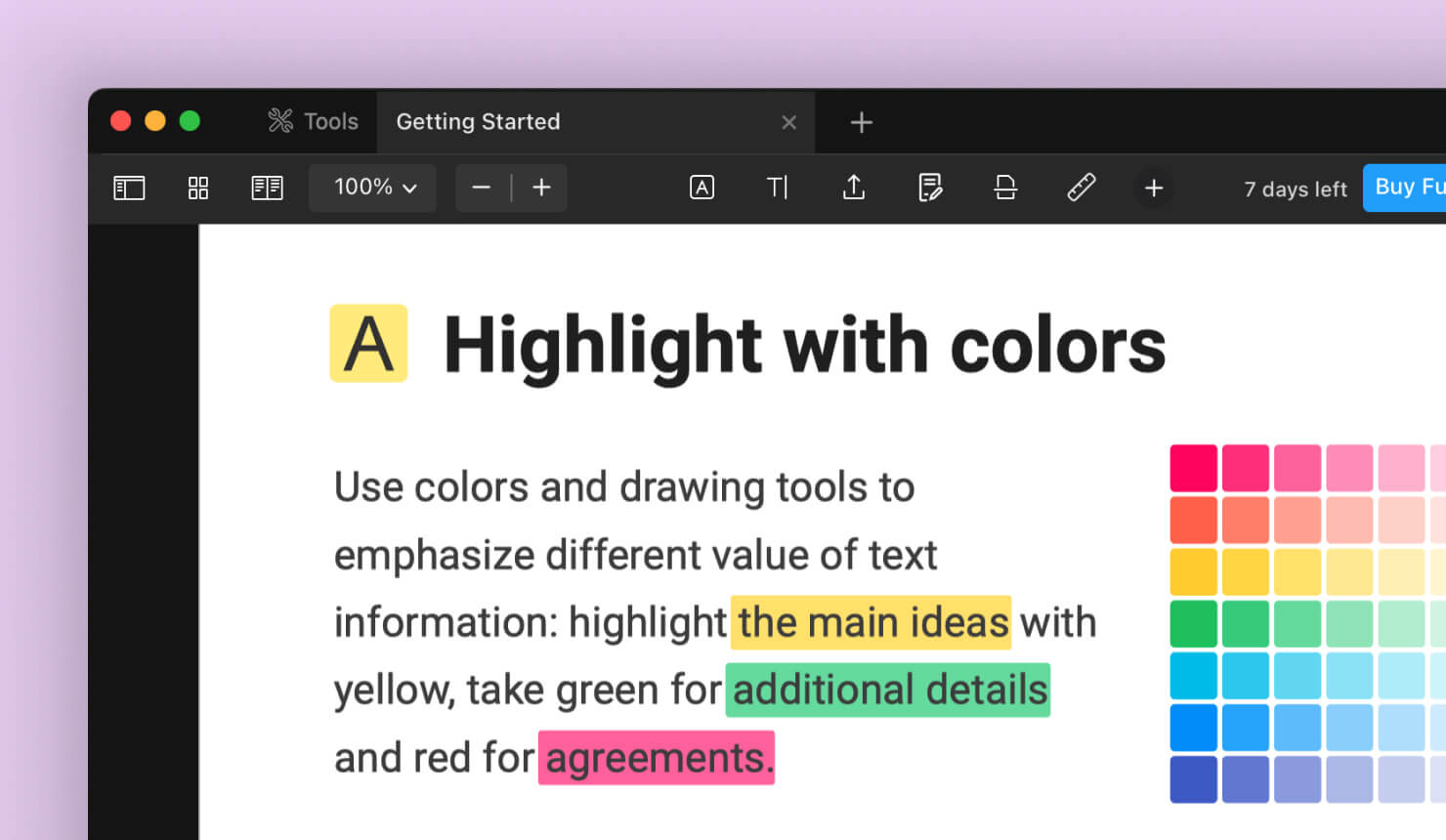 PDF Expert UI and document layout.