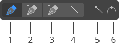 Pen tool controls in Amadine
