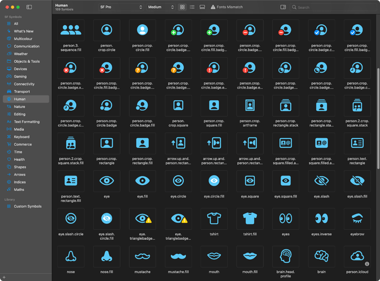 SF Symbols standard monochrome style