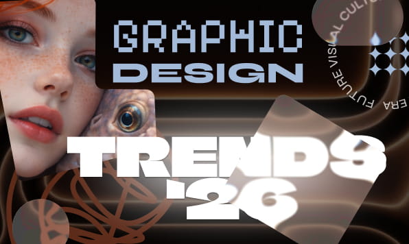 Preview image for Graphic Design Trends 2026 article.