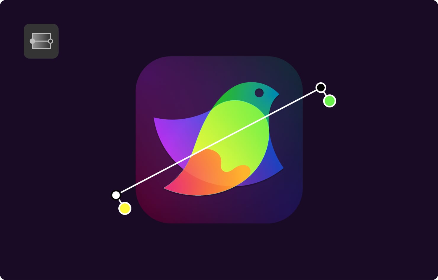 Demonstration of the Gradient tool work in the Amadine app.