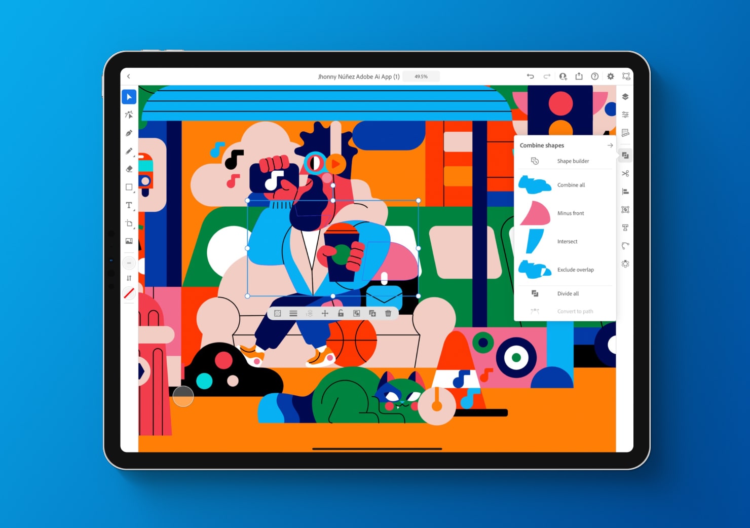 Adobe Illustrator for iPad illustration.