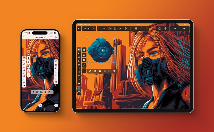 Vectornator for iPad and iPhone illustration