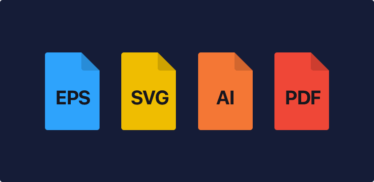 The illustration of vector formats variety