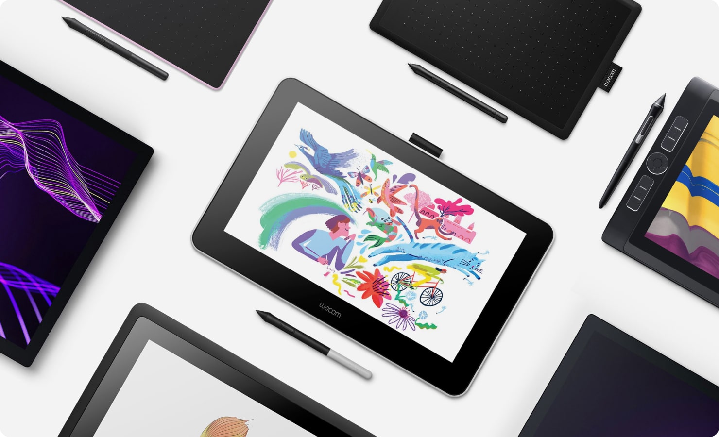 Wacom One 13.3 Inch Digital Graphic Drawing Tablet with Screen