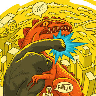 Godzilla VS KingKong by Eugen Buzuk