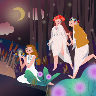 Ivana Kupala drawn in Amadine