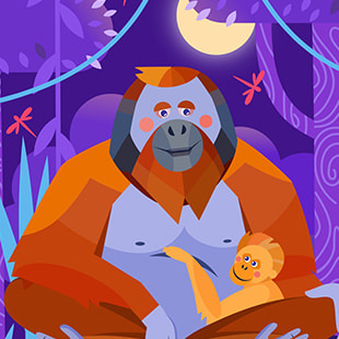 Orangutan by Olha Voronova.