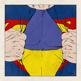 Superhero is Ukrainian by Max Lazor.