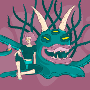 Symbiosis drawn in Amadine