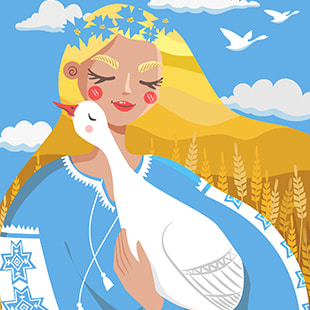 Ukrainian symbols by Olha Voronova.