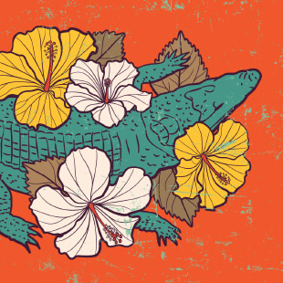 Blooming Crocodile by Eugen Buzuk 