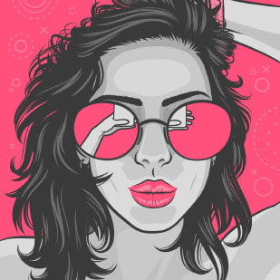 Lady in Pink portrait by Eugen Buzuk