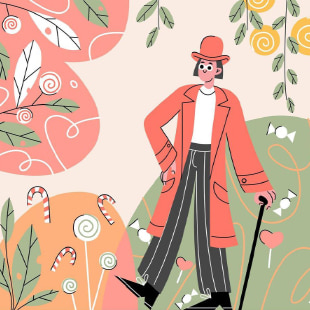 Willy Wonka drawn in Amadine