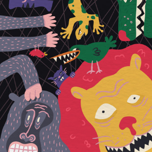 World Animal Day drawn in Amadine