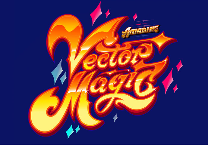 Vector magic yellow lettering by Filip Komorowski.