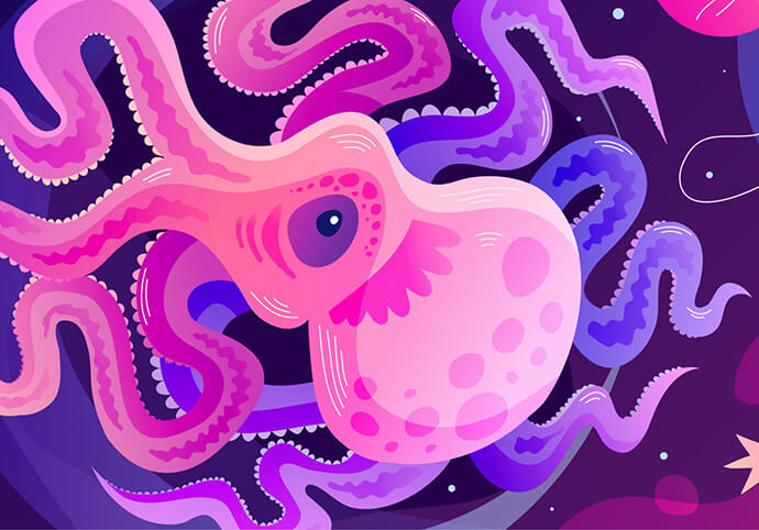 Octopus illustration by Katerina Pathak.