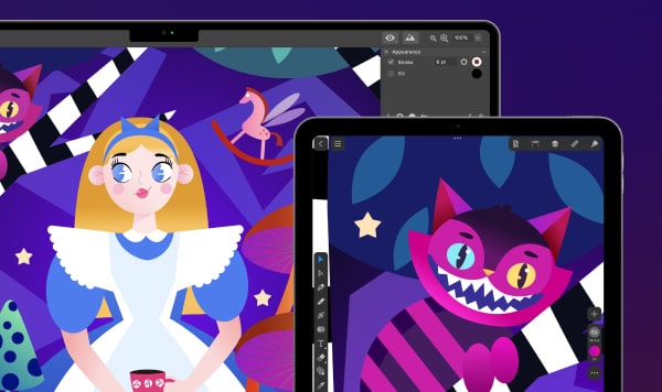 Preview image for 2D Graphic Design Software for Mac, iPad and iPhone landing.