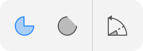 Switch modes of the Circular Sector tool in the Control panel.