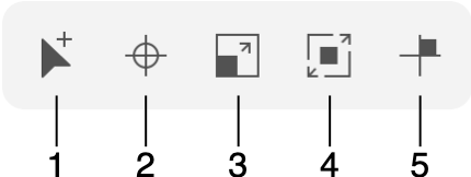 Modes of the Move tool that are available in the Controls panel.