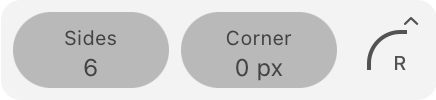 Properties of the Polygon object in the Control panel.