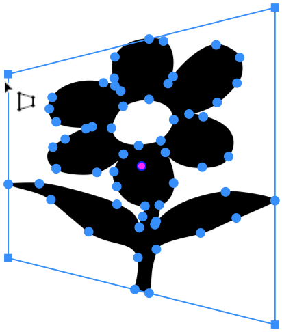 Symmetrical Distort tool distorted an image