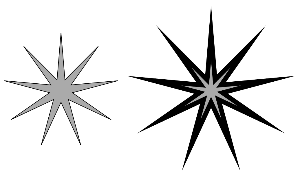 Star with higher miter limit