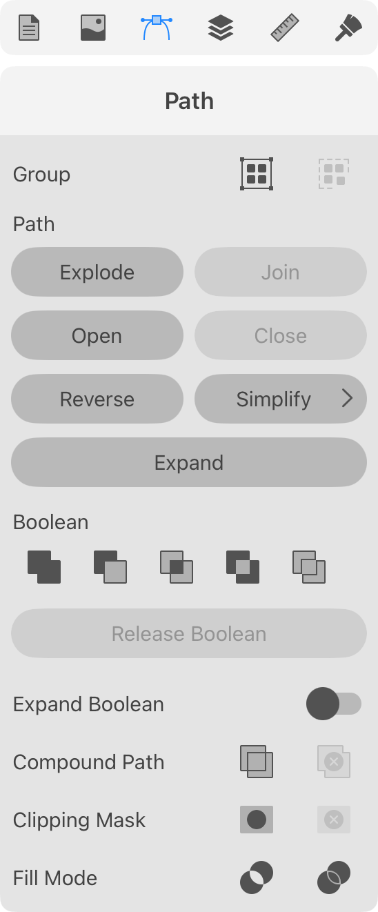 The Path panel with Make Compound Path button.