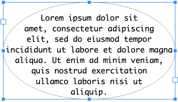 Text inside a shape