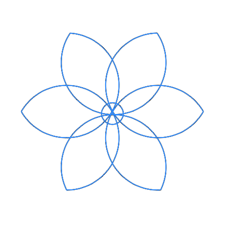 Stage 3 of using the Fusion tool to create a flower.