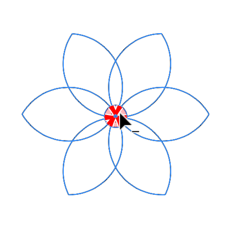Stage 4 of using the Fusion tool to create a flower.