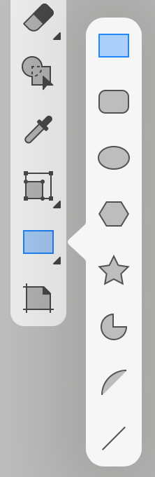 Set of tools to draw primitive shapes.