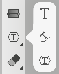 Set of tools to add text to a document.