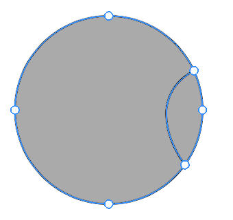 Using the Knife tool to split an object into parts