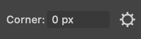 Properties of the Rounded Rectangle object in the Control panel.